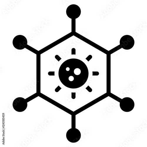 Viral Victor Glyph Icon