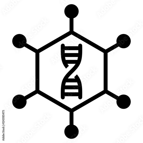 Non Viral Vector Glyph Icon