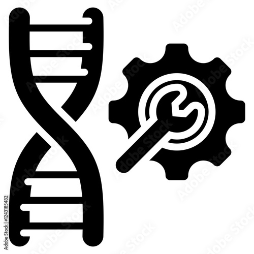 Genetic Engineering Glyph Icon