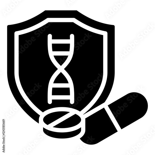 Therapy Resistance Glyph Icon