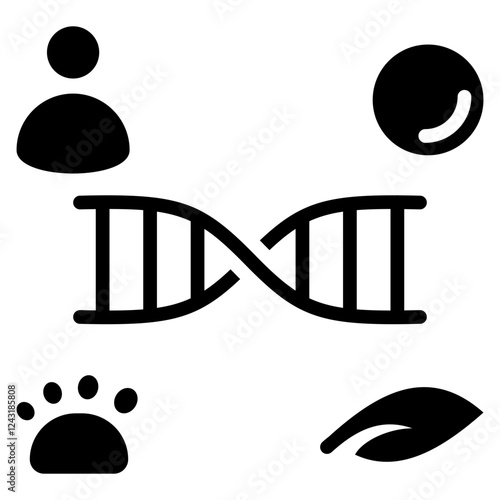 Genetic Diversity Glyph Icon