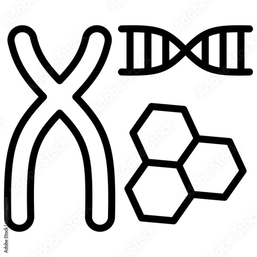 Genetic Material Outline Icon