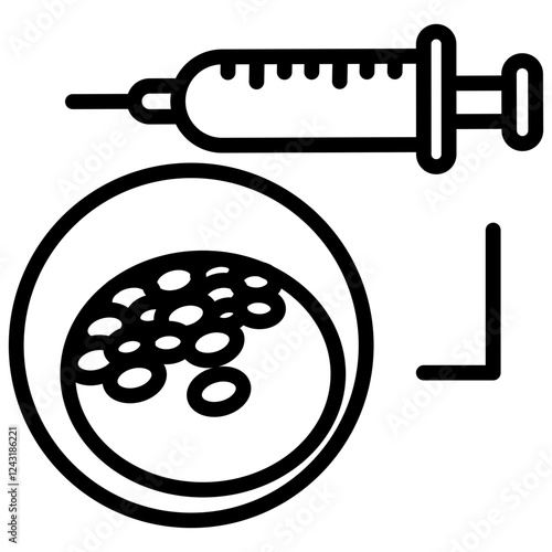 Cell Therapy Outline Icon