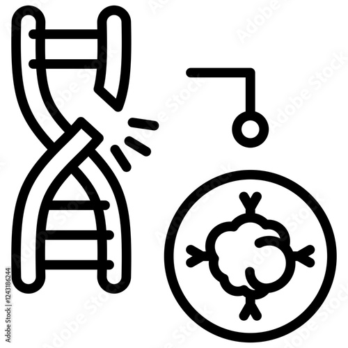 Gene Silencing Outline Icon