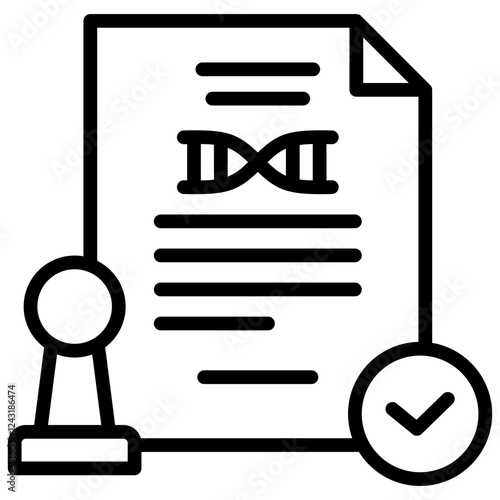 Gene Therapy Approval Outline Icon