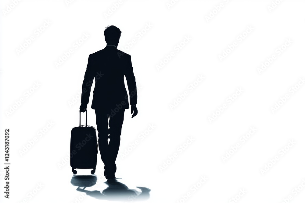 Businessman Walking to Boarding Gate Businessman Walking to Boarding Gate