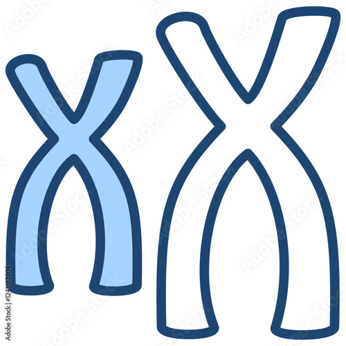 Genetic Linkage Blue Icon