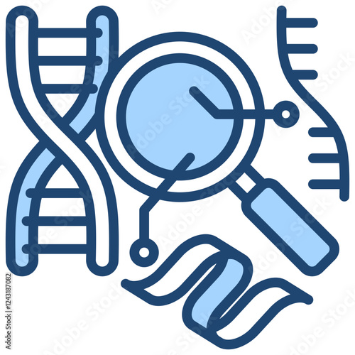 Transcriptomic Blue Icon