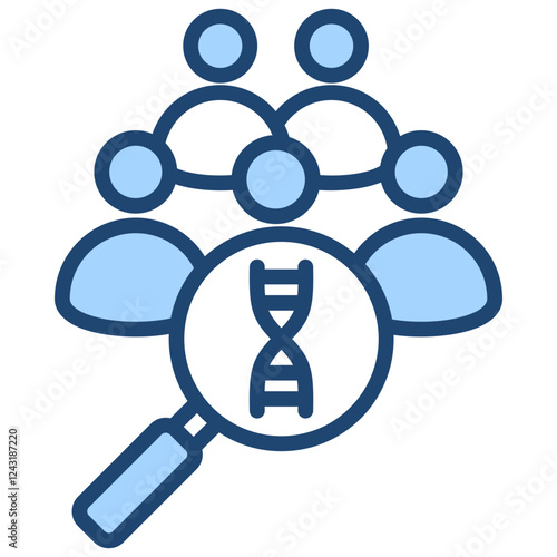 Population Genetic Blue Icon