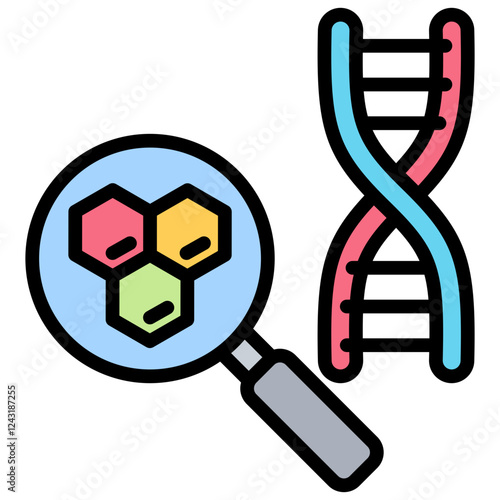 Nucleotide Outline Color Icon