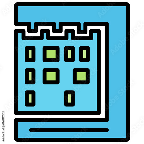 Gel Electrophoresis Outline Color Icon