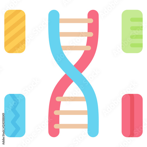 Genetic Variation Flat Icon