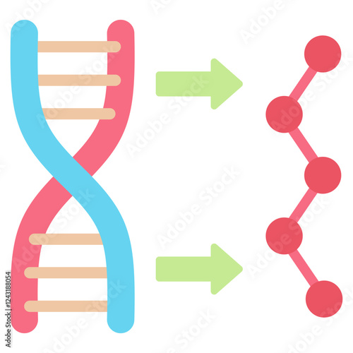 Gene Expression Flat Icon