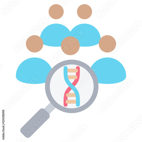 Population Genetic Flat Icon