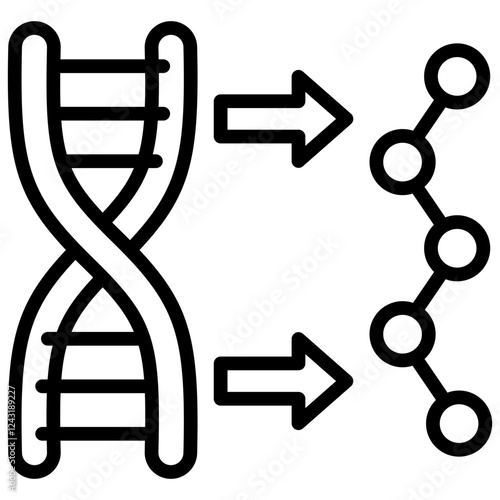 Gene Expression Outline Icon