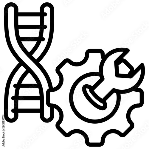 Genetic Engineering Outline Icon