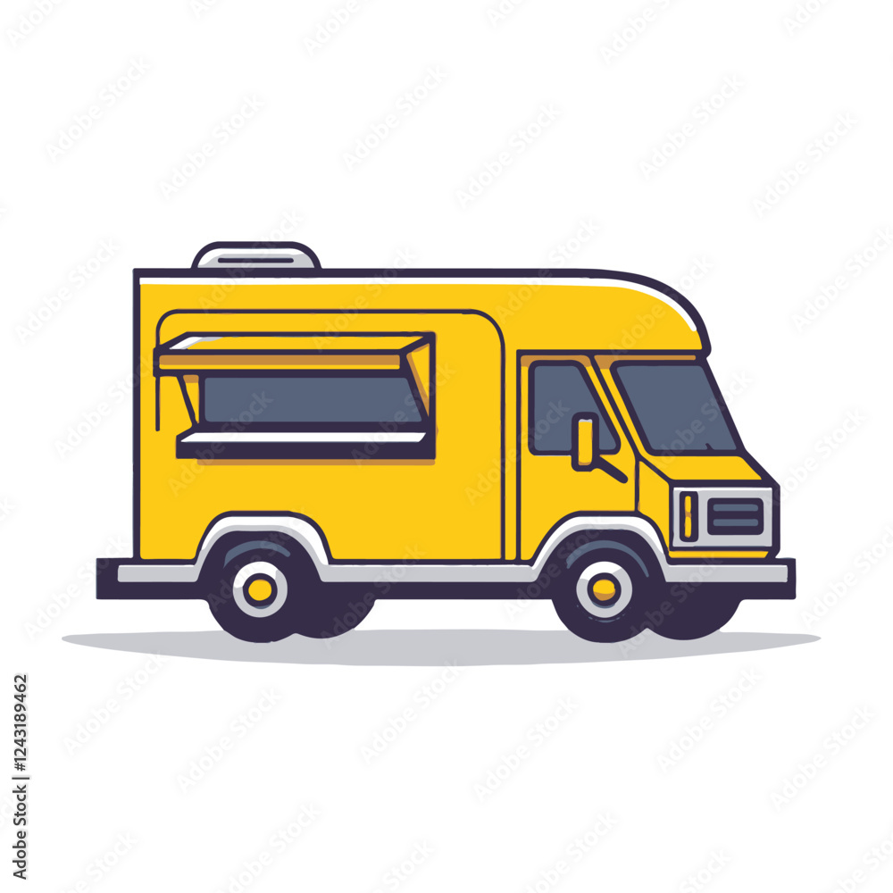 Logo of food truck vector style simple design Logo of food truck vector style simple design