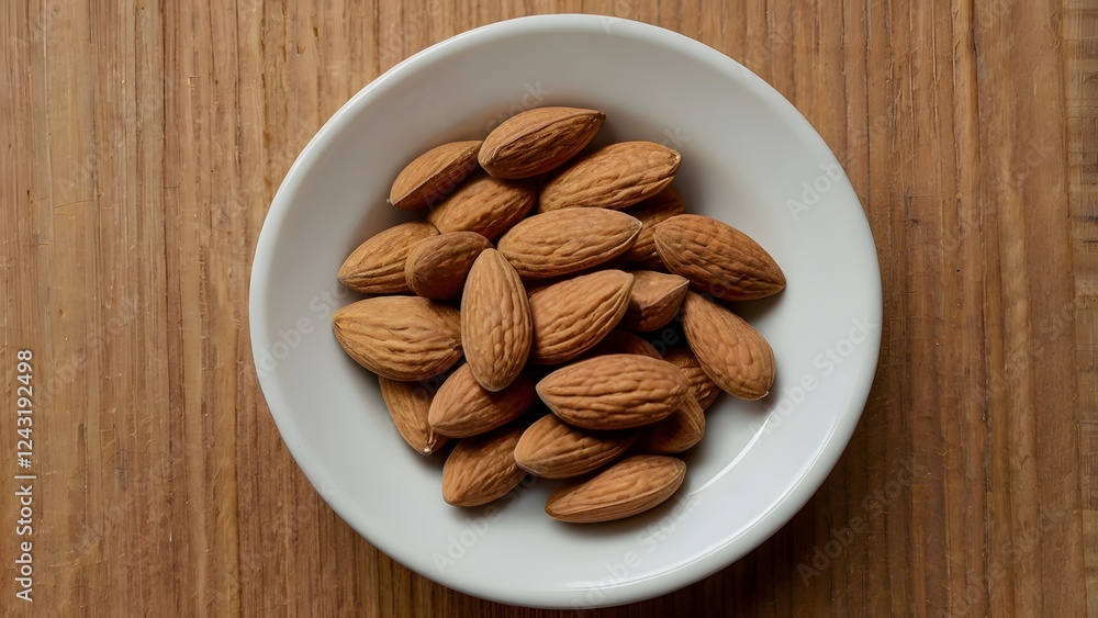 almonds on a plate almonds on a plate