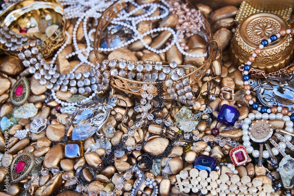 An assortment of various traditional jewelry of the peoples of the Caucasus An assortment of various traditional jewelry of the peoples of the Caucasus