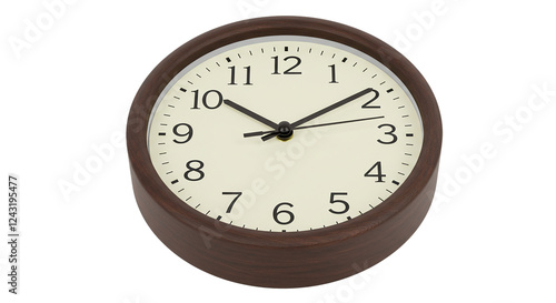 Round Clock Face on a White Background