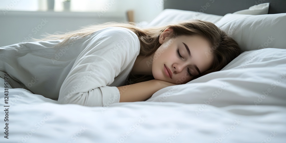 woman sleeping in bed woman sleeping in bed