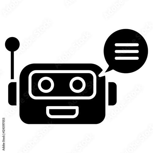 Chatbot Glyph Icon