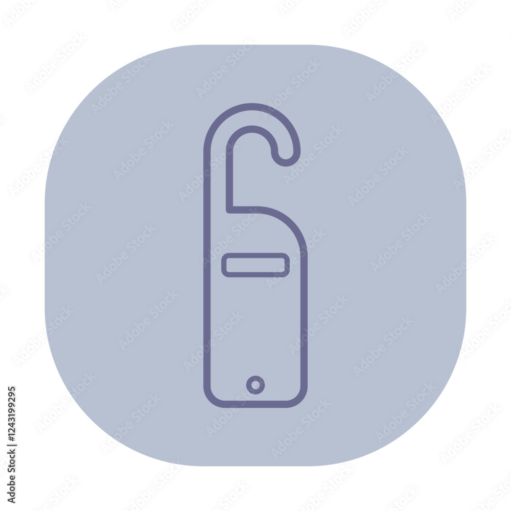 Icon of door handle, representing entry to new adventures and destinations. Hotel or hostel concept Icon of door handle, representing entry to new adventures and destinations. Hotel or hostel concept