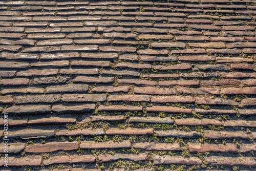 Obraz na płótnie Road surface of an ancient street in a small village the Netherlands. w salonie