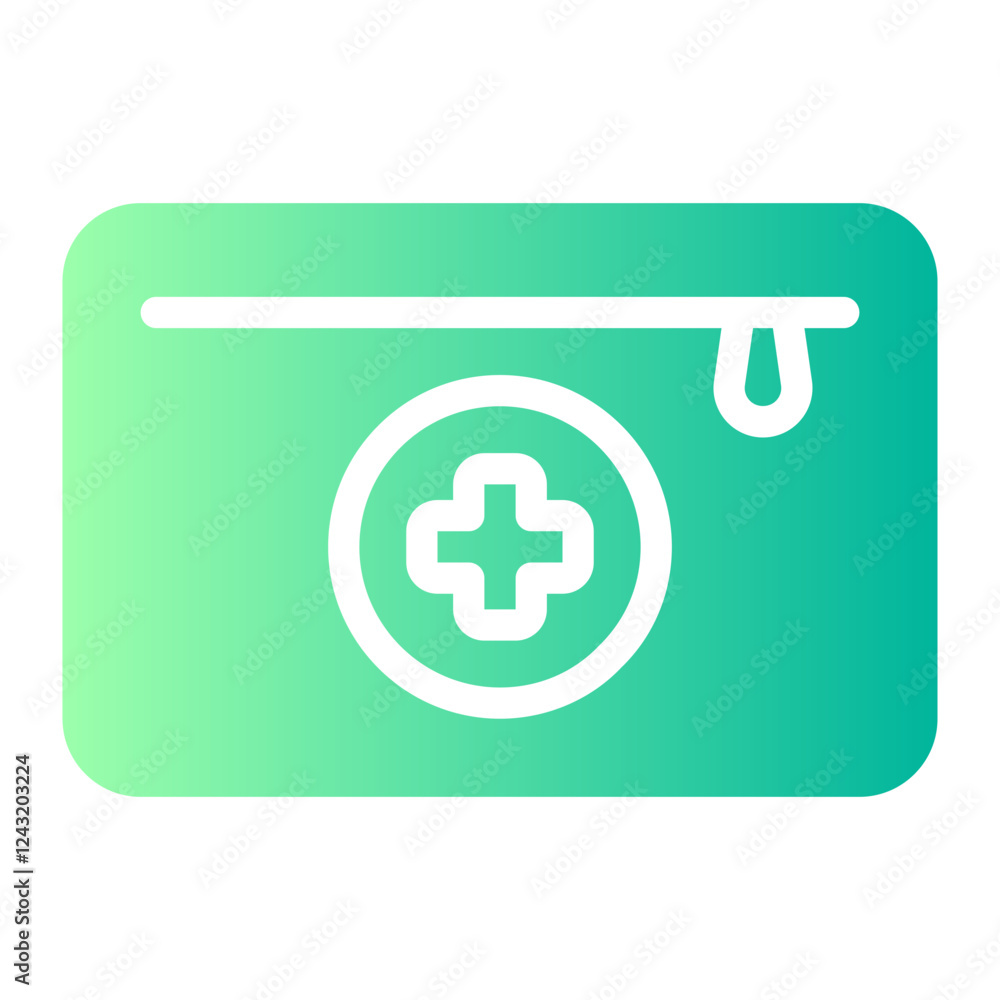 Obraz premium first aid kit gradient icon