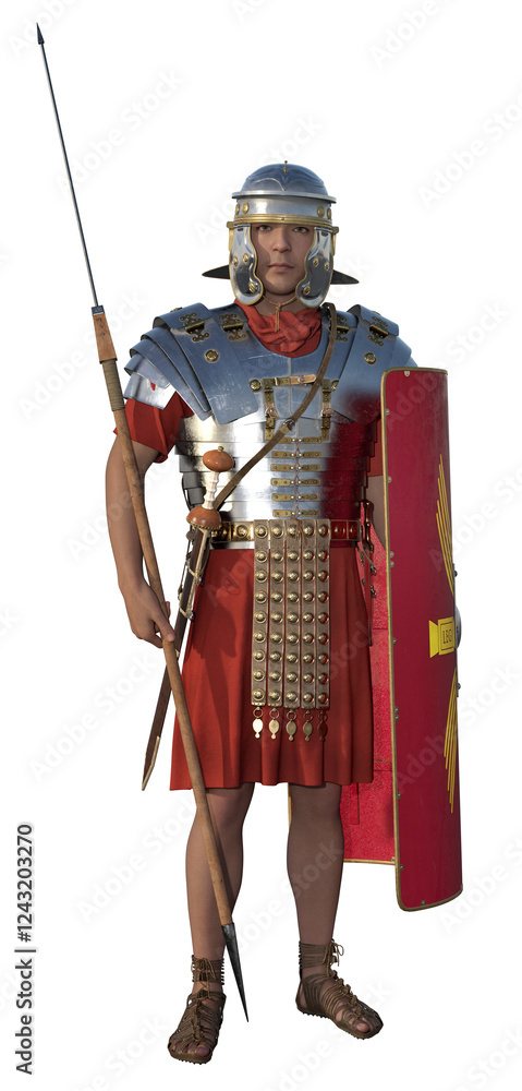 Römischer Legionär aus dem antiken Rom, Freisteller Römischer Legionär aus dem antiken Rom, Freisteller