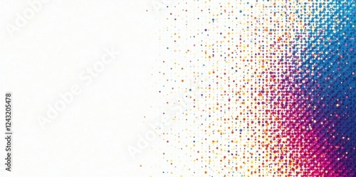 Wallpaper Mural Abstract halftone pattern, white background, cyan, magenta, yellow , texture, clean, yellow Torontodigital.ca