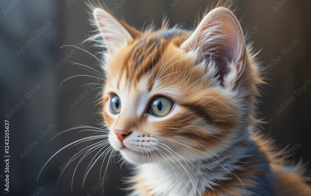A watercolor painting of a kitten sitting on a windowsill, looking out at the sunrise A watercolor painting of a kitten sitting on a windowsill, looking out at the sunrise
