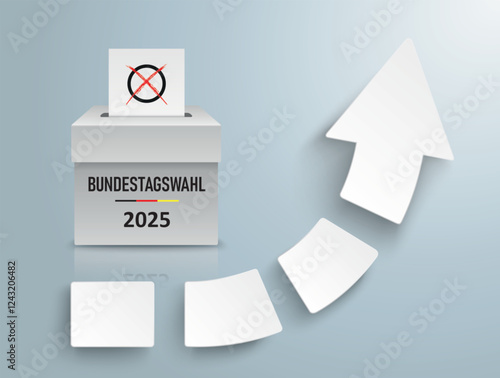 Wahlurne Bundestagswahl 2025 Infografik Zuwachs