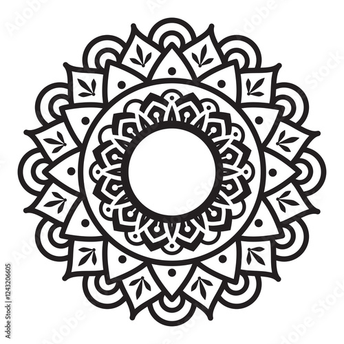 round ornamental mandala tattoo