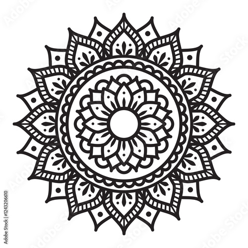 ornamental round mandala ornament