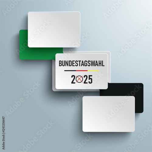 Wahlurne Bundestagswahl 2025 Infografik Ergebnis