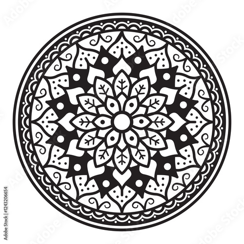 Mandala art pattern illustration