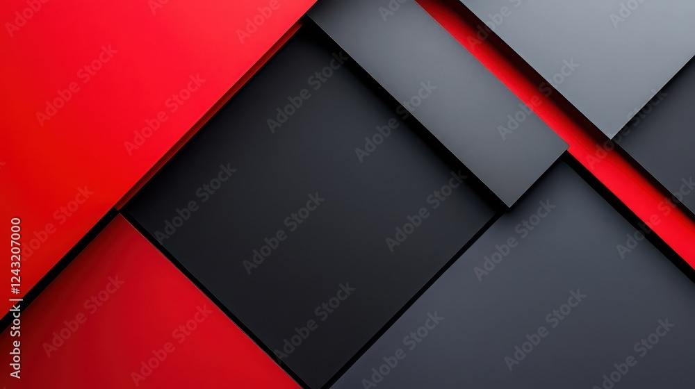 Fototapeta premium Monochrome color blocks with sharp edges 