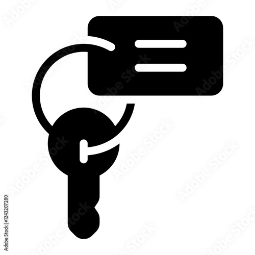 house key glyph icon