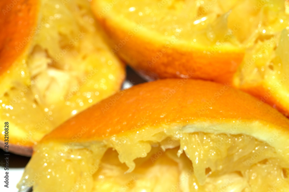 Squeezed Crushed Orange Skin on White Background Squeezed Crushed Orange Skin on White Background