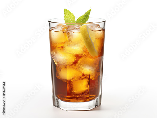 Wallpaper Mural Refreshing Iced Tea with Lemon and Mint in Glass Torontodigital.ca