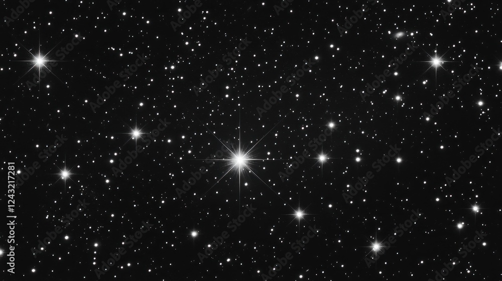 Obraz premium A star-filled night sky showcasing numerous celestial bodies and cosmic beauty.