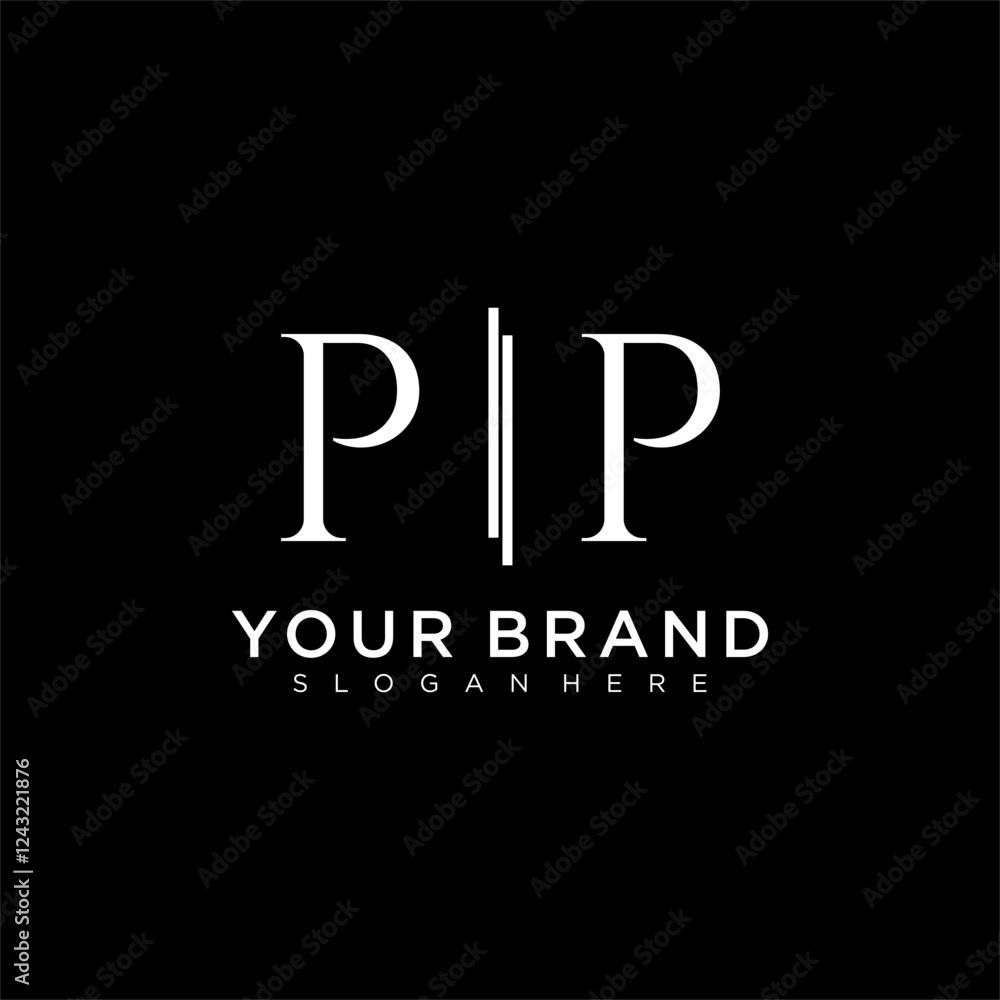 PP letter monogram logo with bussines style dsign PP letter monogram logo with bussines style dsign