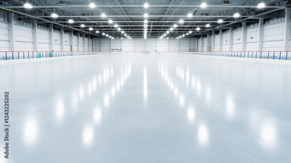 Hockey ice rink sport arena empty field as background Hockey ice rink sport arena empty field as background