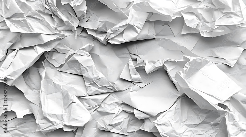 Obraz premium A crinkled paper surface with creases and soft folds showing texture.