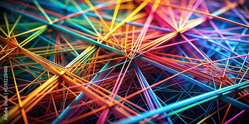 Abstract Background with Intersecting Lines - High Depth of Field Stock Photo
