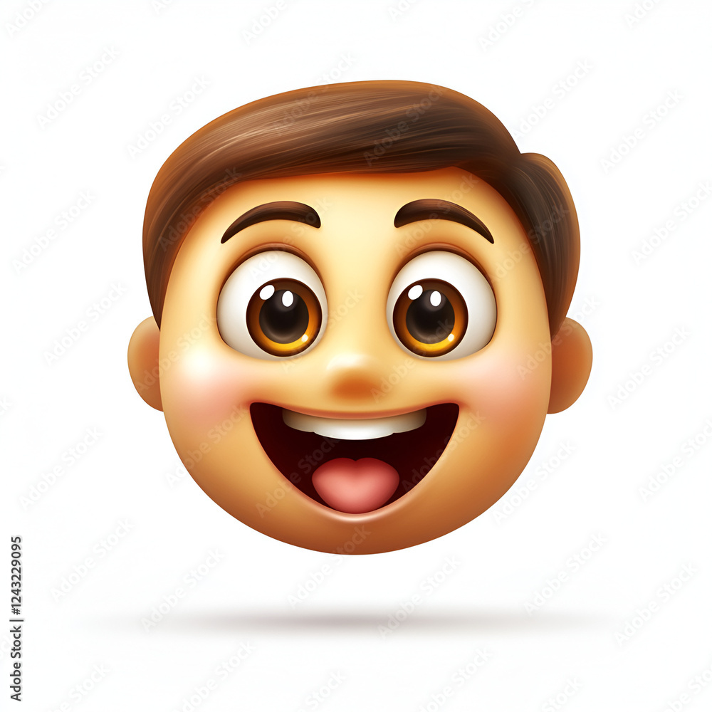 White background, a high quality, realistic icon of an happy
White background, a high quality, realistic icon of an happy