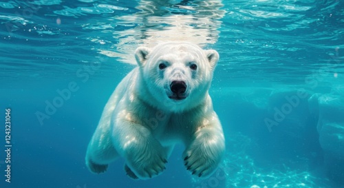 Majestic Polar Bear Underwater: A Breathtaking View