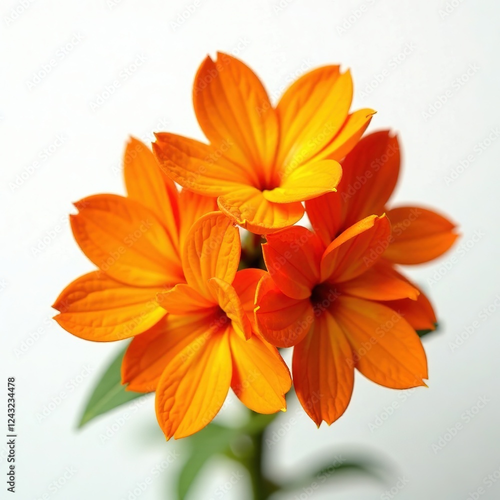 Close-Up Orange Crossandra Flowers - Tropical Blooms Close-Up Orange Crossandra Flowers - Tropical Blooms