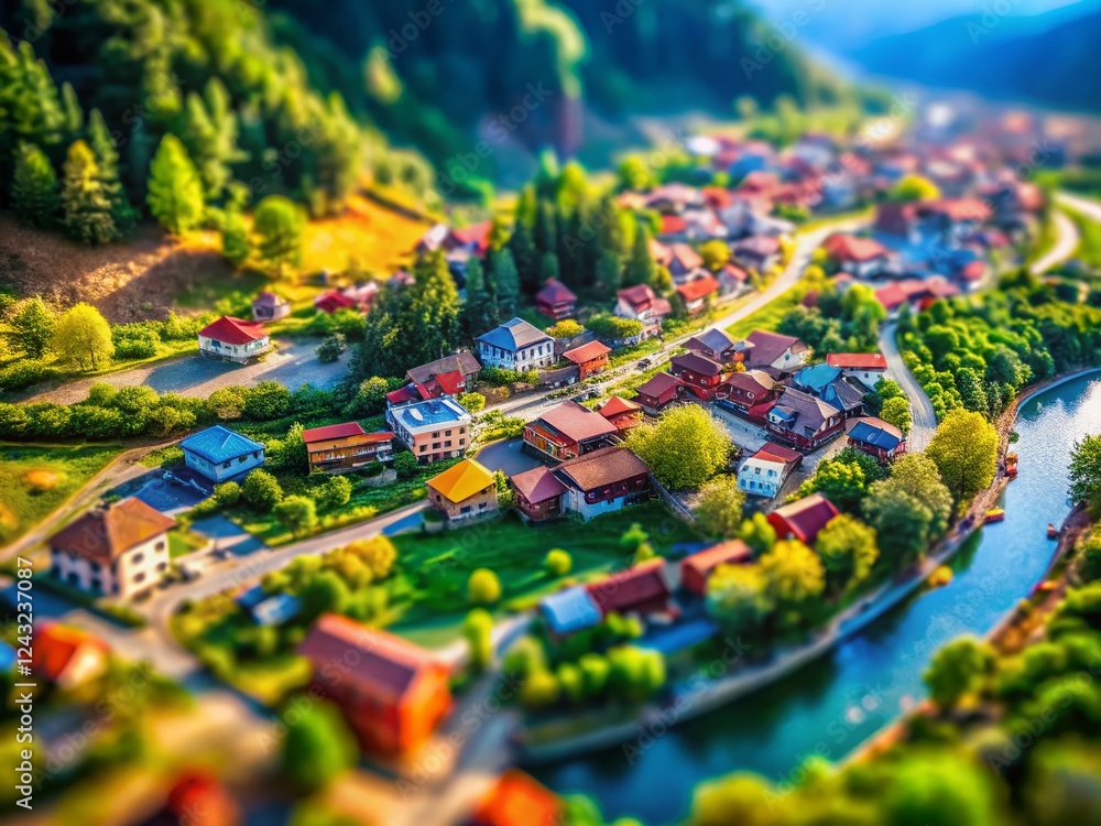 Obraz premium Abstract Texture 263: Miniature World, Tilt-Shift Photography